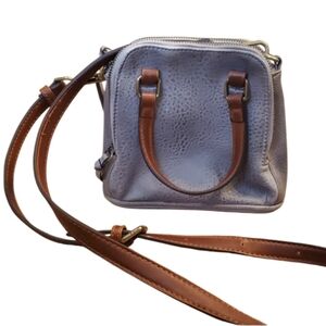 Free People‎ Charlotte Top Handle Taupe Leather Crossbody Bag